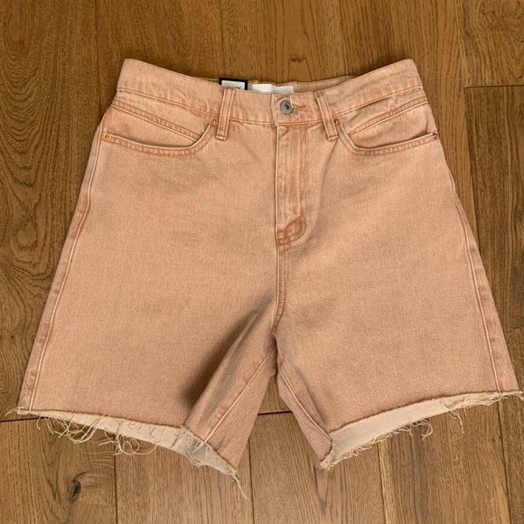 Women's Outland Denim Organic Cotton Dia Jean Shorts in Peachy Keen Size 28 - Picture 1 of 14